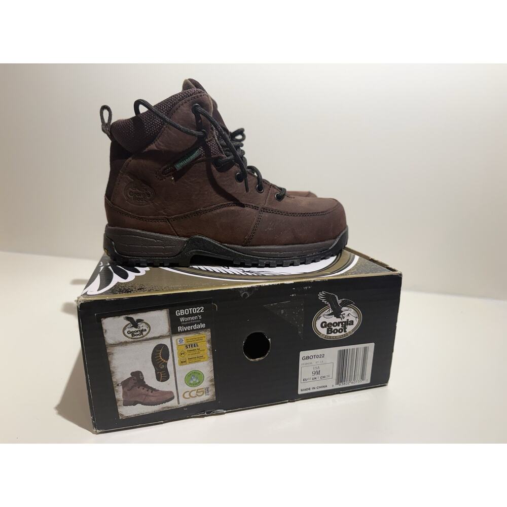 NIB Georgia Boot Riverdale Women's 9M Steel Toe Waterproof Work Boots GBOT022